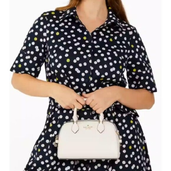 Kate Spade Madison Small Dolly Duffle Bag  Saffiano Leather | Meringue | NWT - Picture 5 of 8